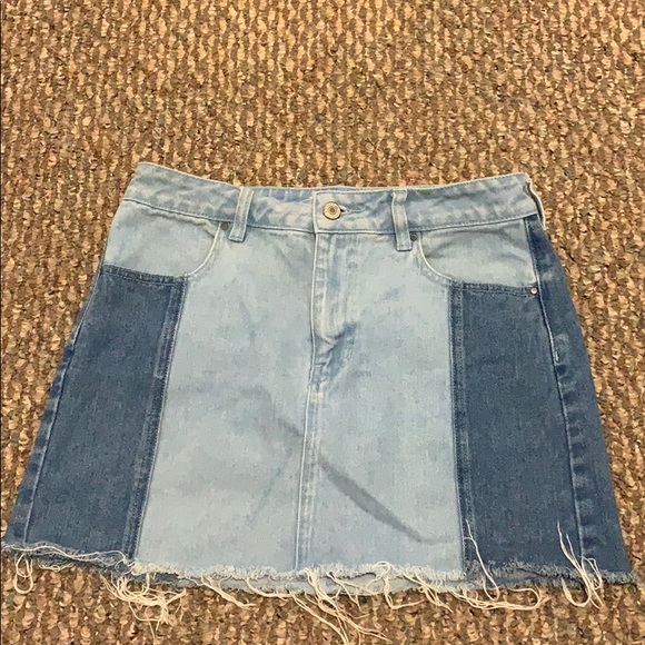 Pacsun denim two tone mini skirt - Picture 2 of 7